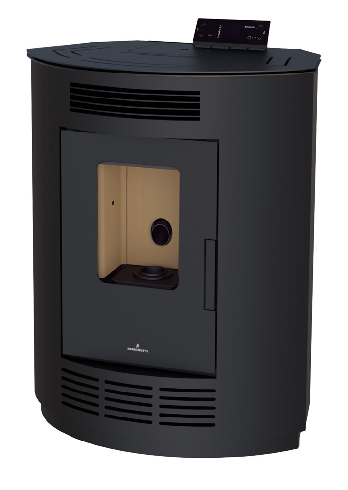 Peletová kamna Bronpi NINA, 8 kW, černá