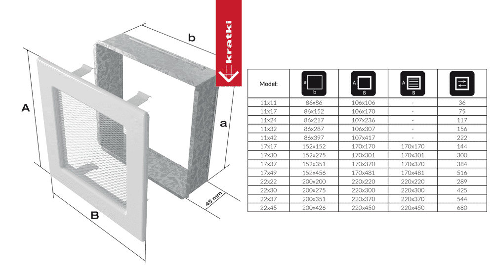 Krbová mřížka 22x37 BASIC staré zlato