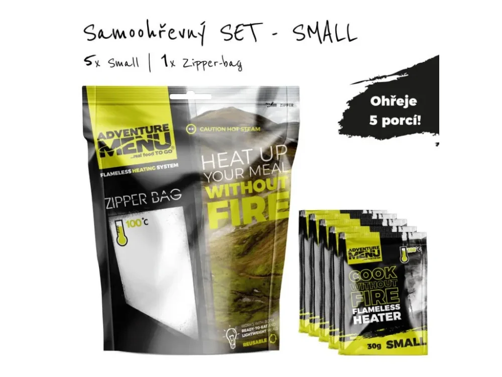 Levně Adventure Menu samoohřevný SET 5x30g + Zipper bag