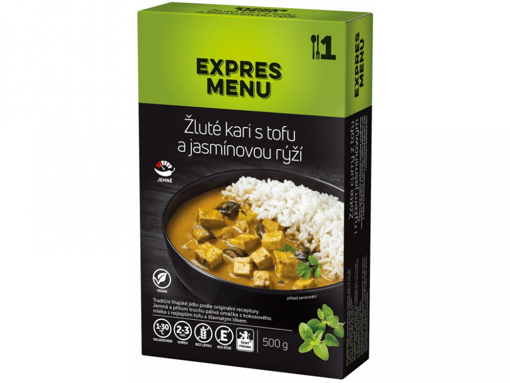 Levně Expres Menu žluté kari s tofu a jasmínovou rýží 1 porce 500g