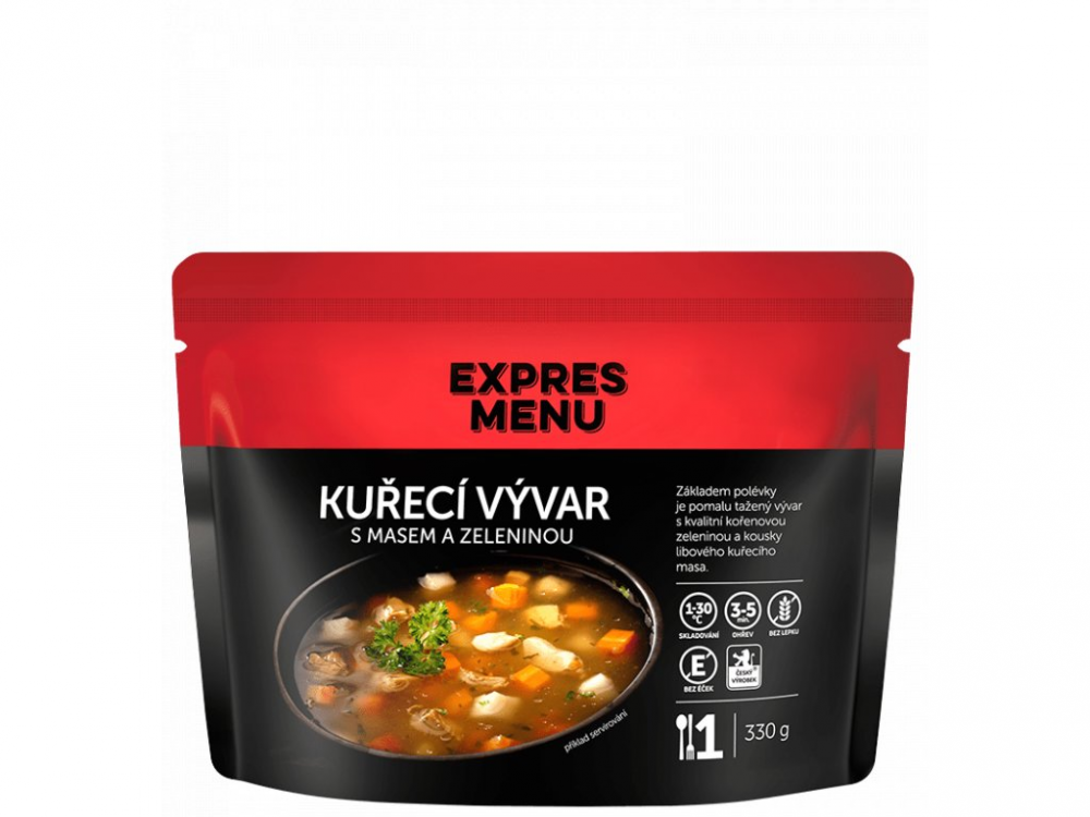 Levně Expres Menu kuřecí vývar s masem a zeleninou 1 porce 330g