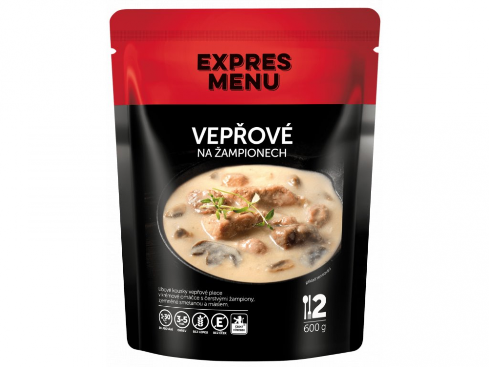 Levně Expres Menu vepřové na žampionech 2 porce 600g