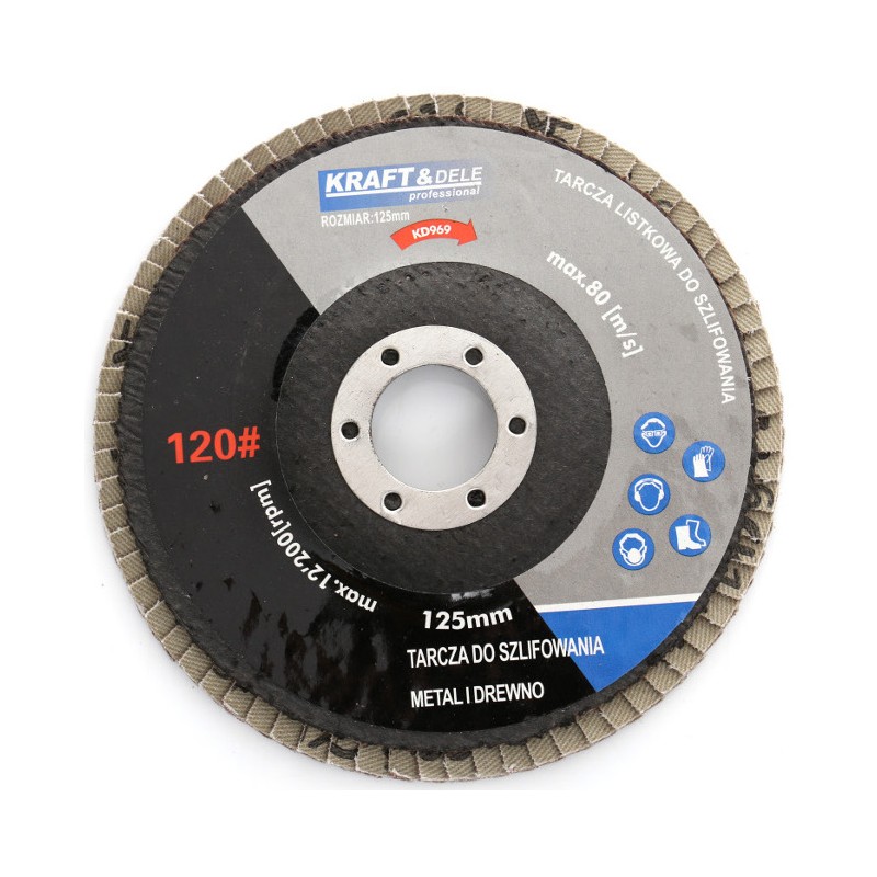 Levně Kraft&Dele KD967 lamelový brusný kotouč 120mm P80