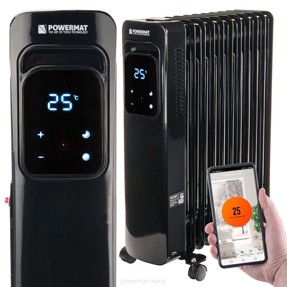 Levně POWERMAT PM-GOL-3000DLW Elektrický olejový radiátor 2,5kW