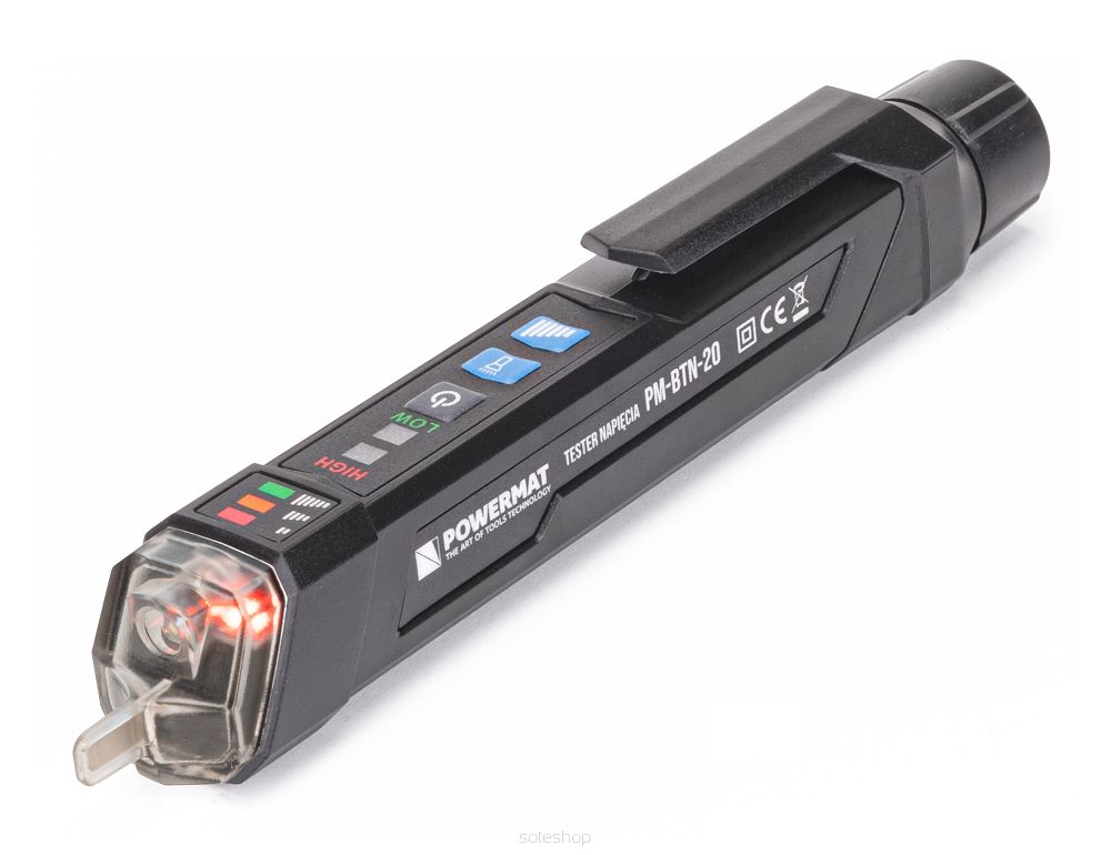 Levně POWERMAT Bezkontaktní zkoušečka napětí 12/48V-1000V PM-BTN-20