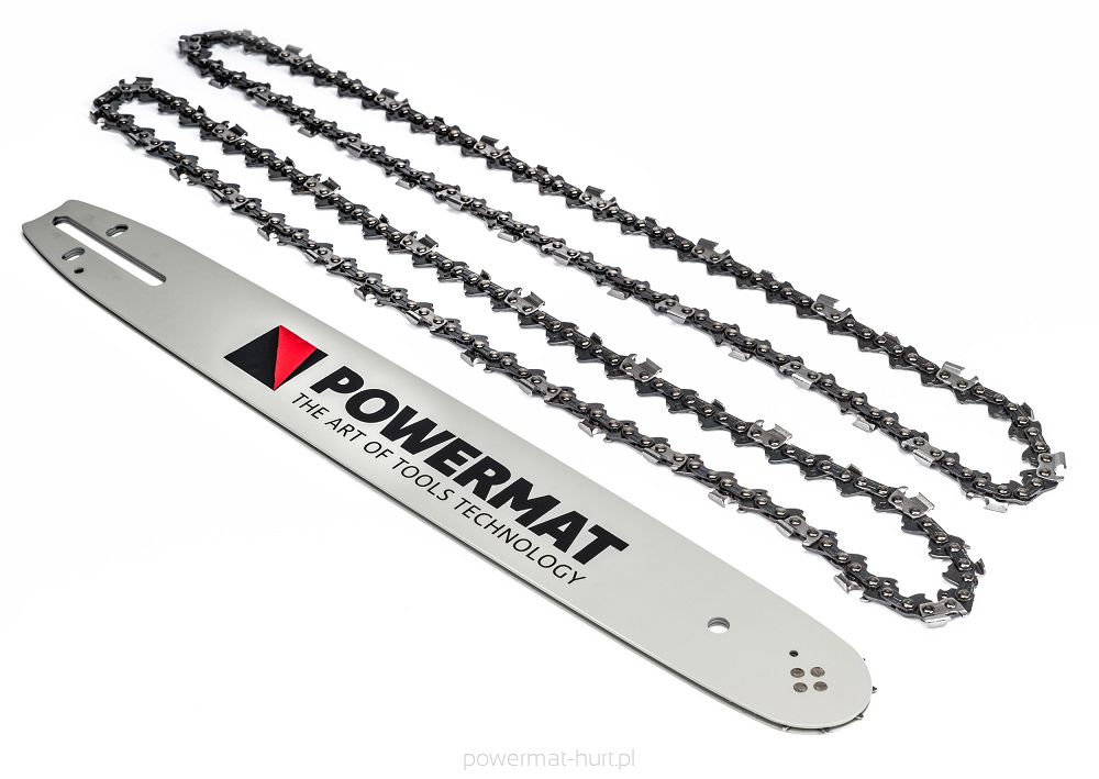 POWERMAT PM-PR-16C2 Vodicí lišta a 2 řetězy 16" 0,325" 66 članků