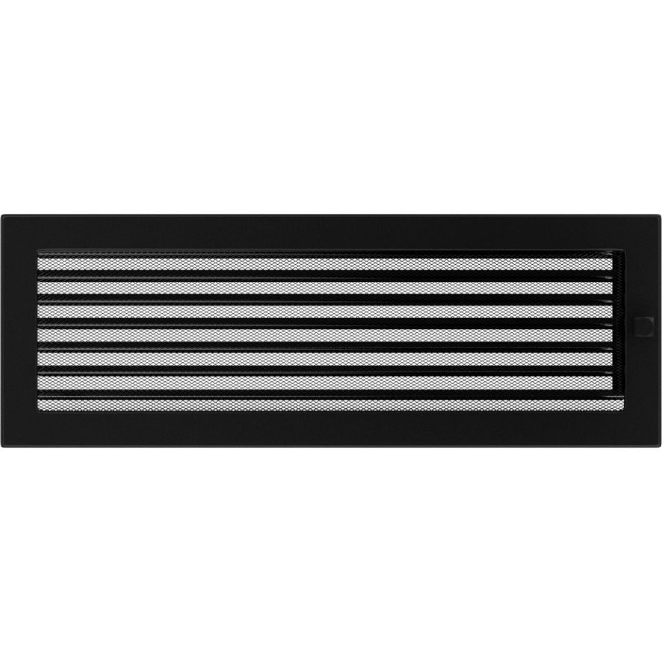 Levně Krbová mřížka 17x49 BASIC černá s žaluzií