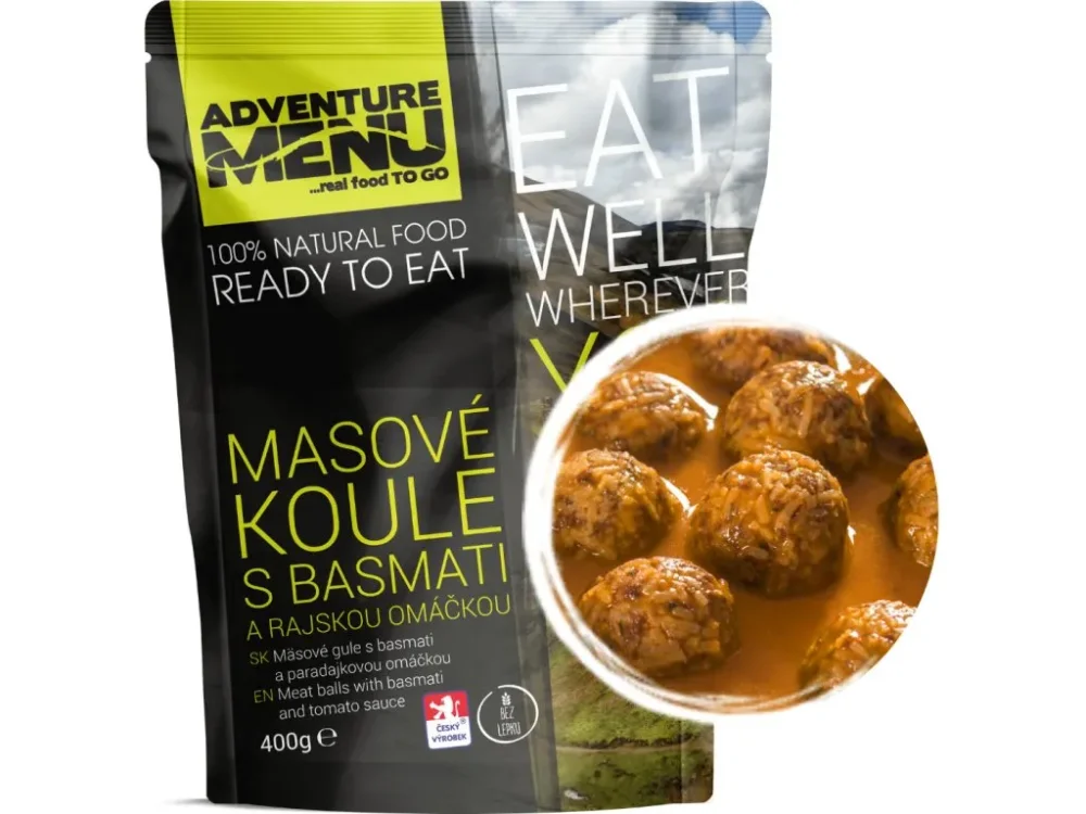 Levně Adventure Menu masové koule s basmati a rajskou omáčkou 400g