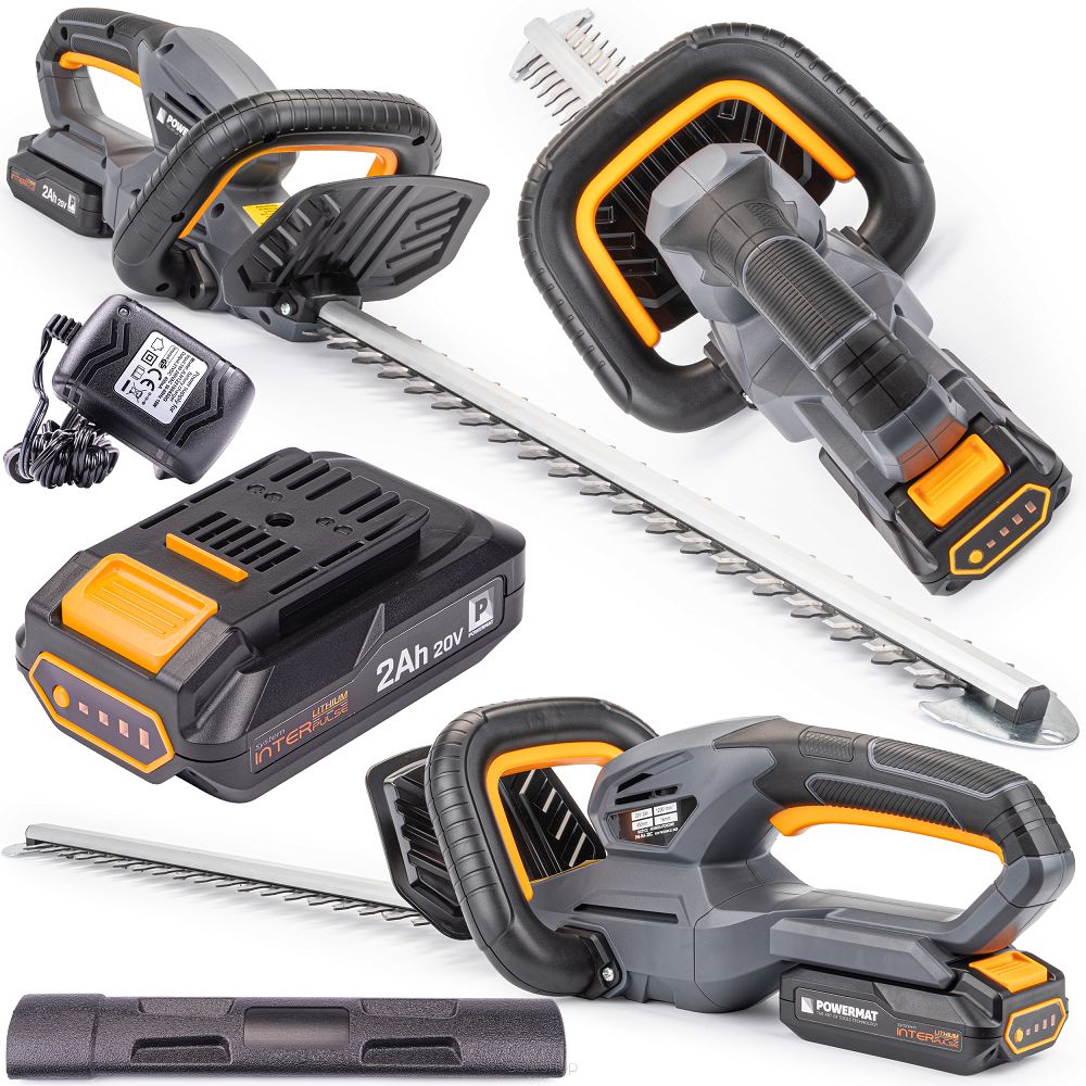 Levně POWERMAT AKU nůžky na živý plot 20V baterie + nabíječka PM-NA-20C