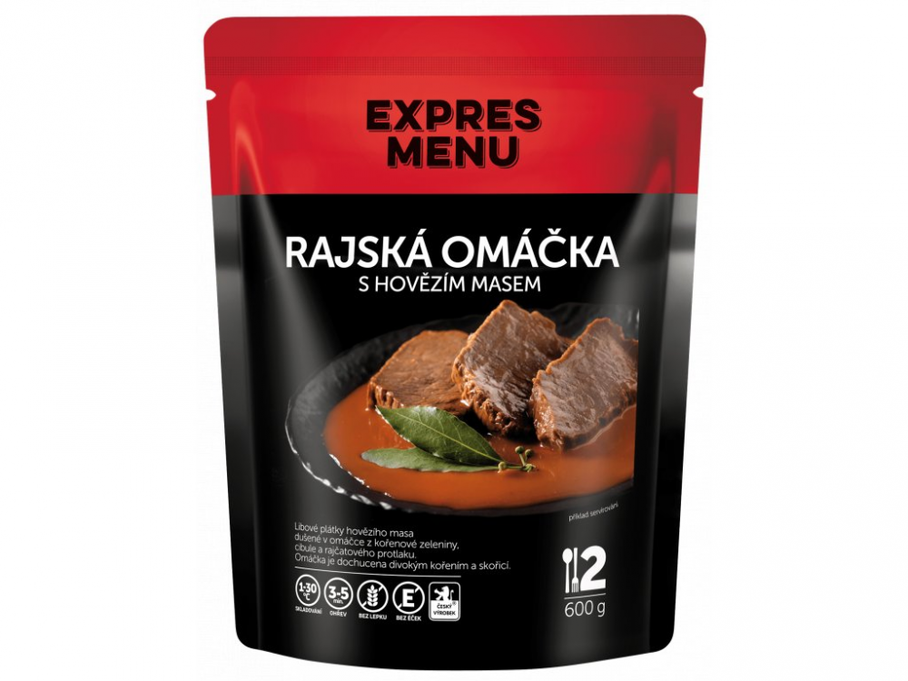 Levně Expres Menu rajská omáčka s hovězím masem 2 porce 600g