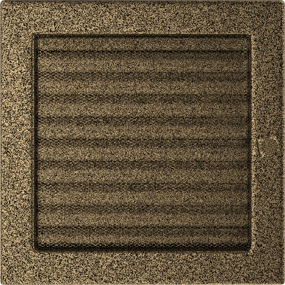 Krbová mřížka 22x22 BASIC staré zlato s žaluzií