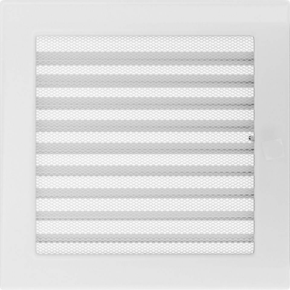Levně Krbová mřížka 22x22 BASIC bílá s žaluzií