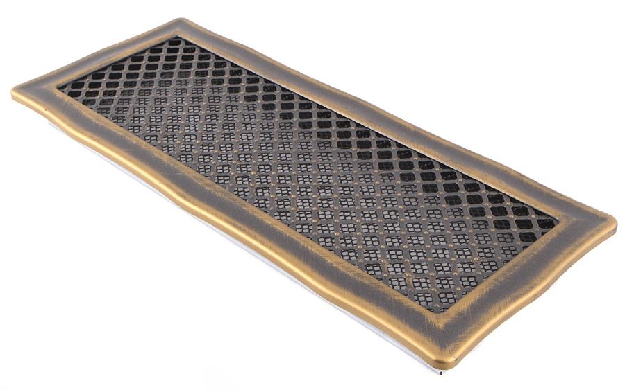 Levně Krbová mřížka 16x45 cm, PREMIUM DECO zlatá patina