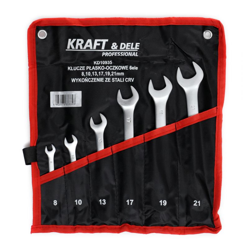 Levně Kraft&Dele KD10935 klíče očkoploché 6-21mm 6ks