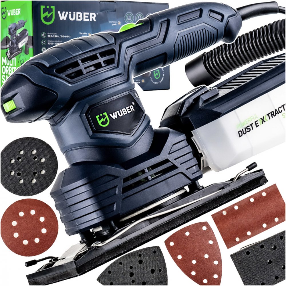 Levně WUBER Vibrační bruska 3v1 1300W s příslušenstvím W23005