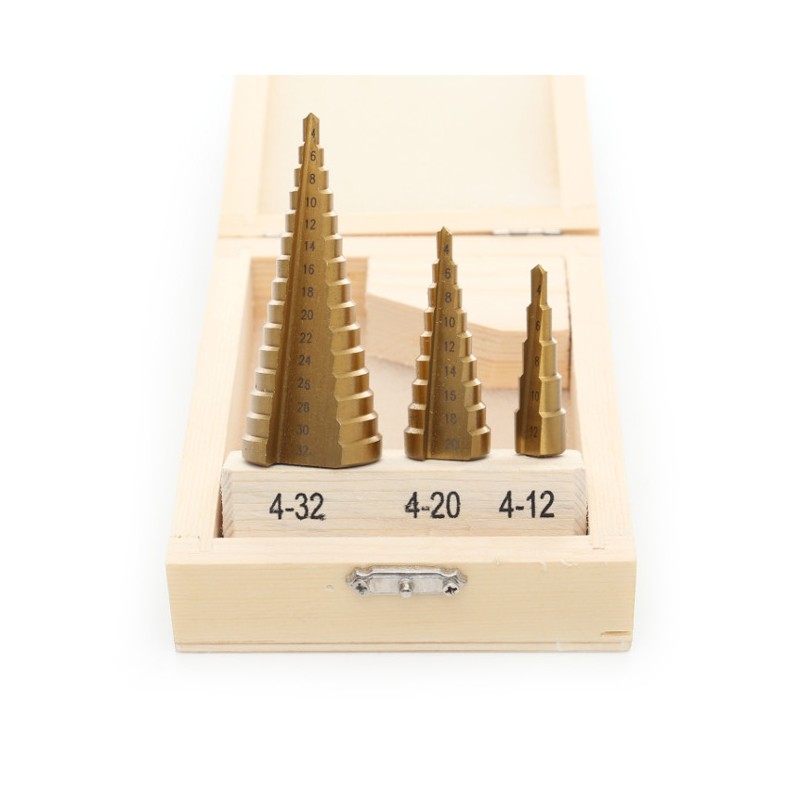Levně Kraft&Dele KD10244 sada 3 stupňovitých vrtáků 4-32mm