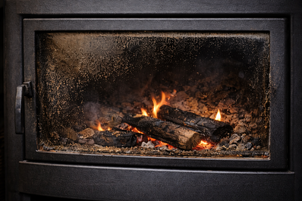 Černé sklo u krbových kamen – mokré dřevo nebo topení na dusno