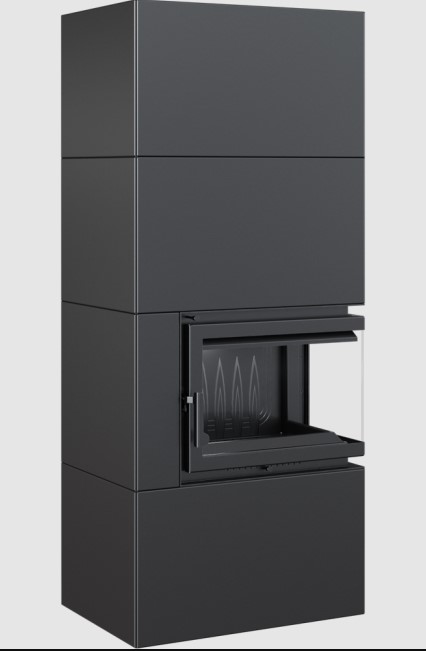 Levně KRATKI krbová vložka SIMPLE BOX/P/S černý