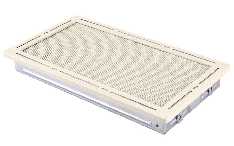 Levně Krbová mřížka 16x32 cm, PREMIUM TREND krémový brokát