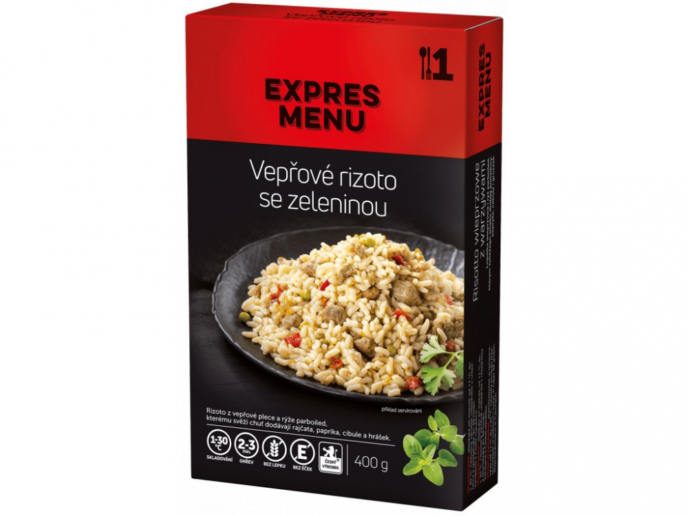 Levně Expres Menu vepřové rizoto se zeleninou 1 porce 400g