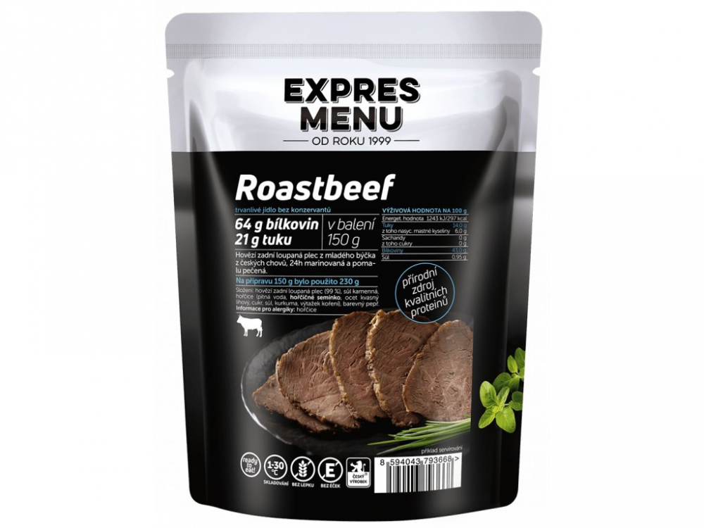Levně Expres Menu roastbeef 1 porce 150g