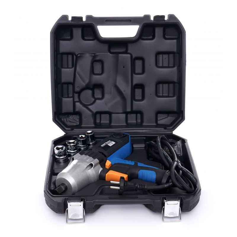 Levně Kraft&Dele KD1796 1/2" elektrický rázový utahovák se 4 nástavci