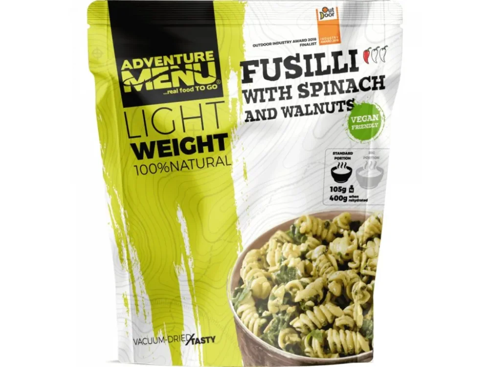 Levně Adventure Menu fusilli se špenátem a vlašskými ořechy 400g