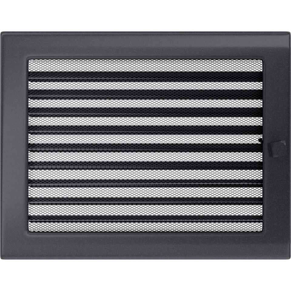 Levně Krbová mřížka 22x30 BASIC grafitová s žaluzií