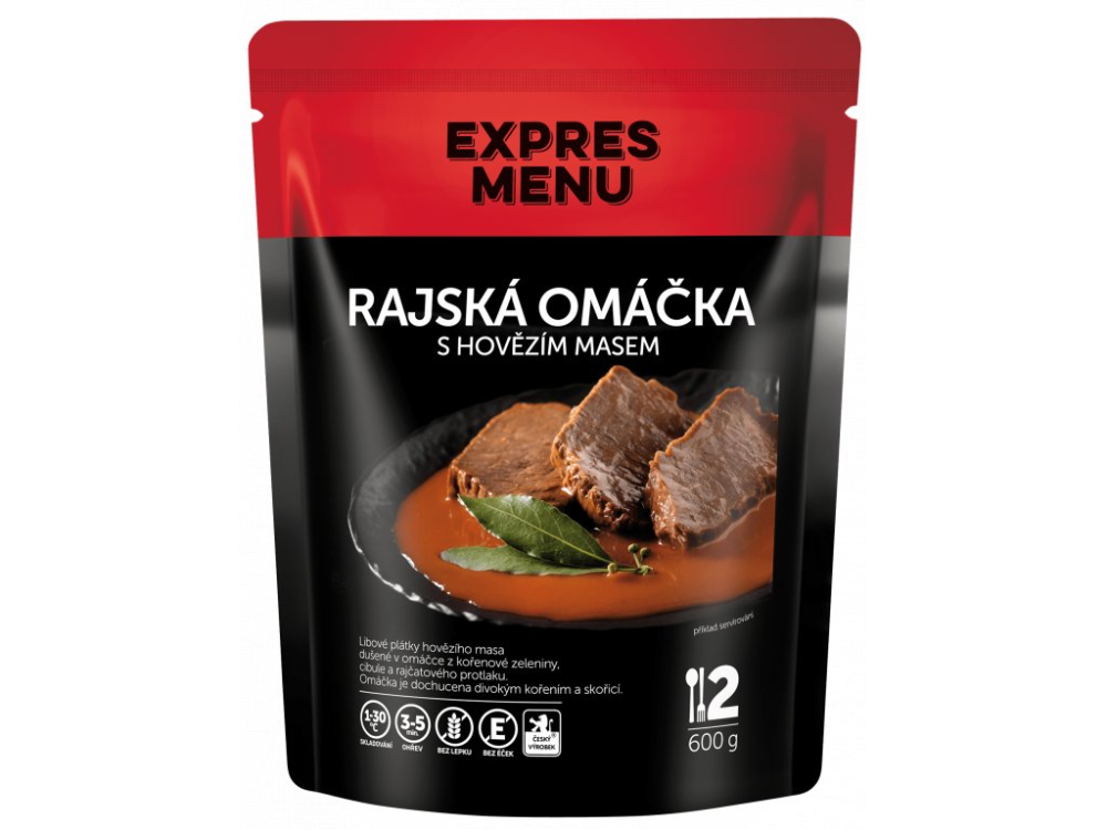 Expres Menu rajská omáčka s hovězím masem 2 porce 600g