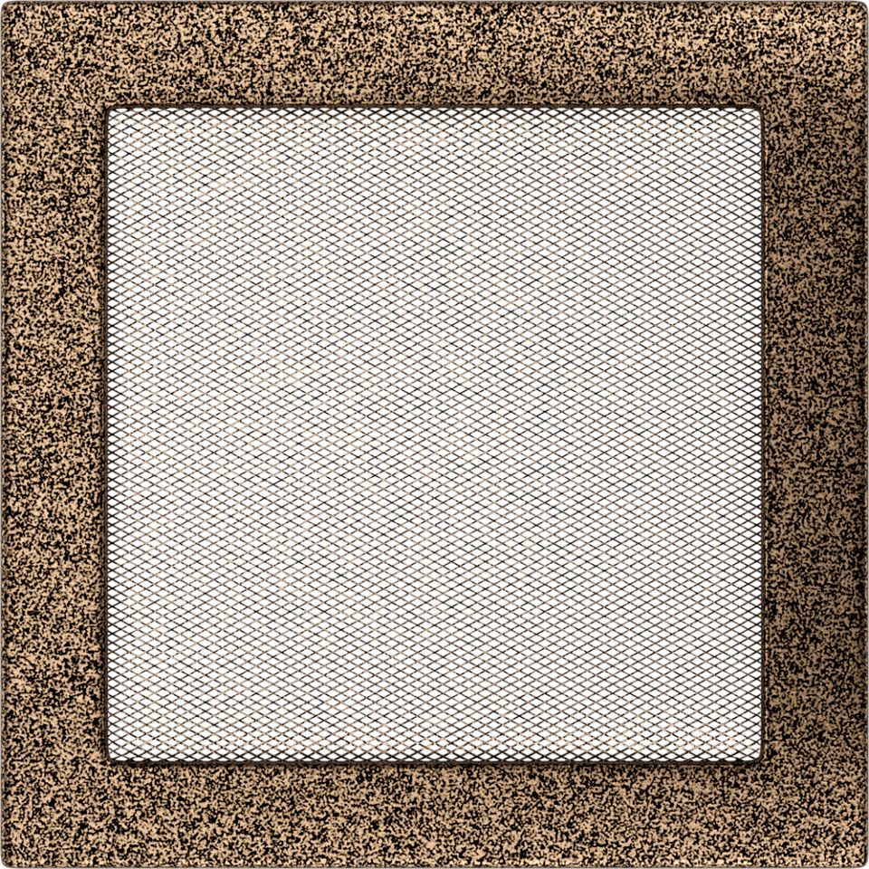 Levně Krbová mřížka 22x22 BASIC staré zlato