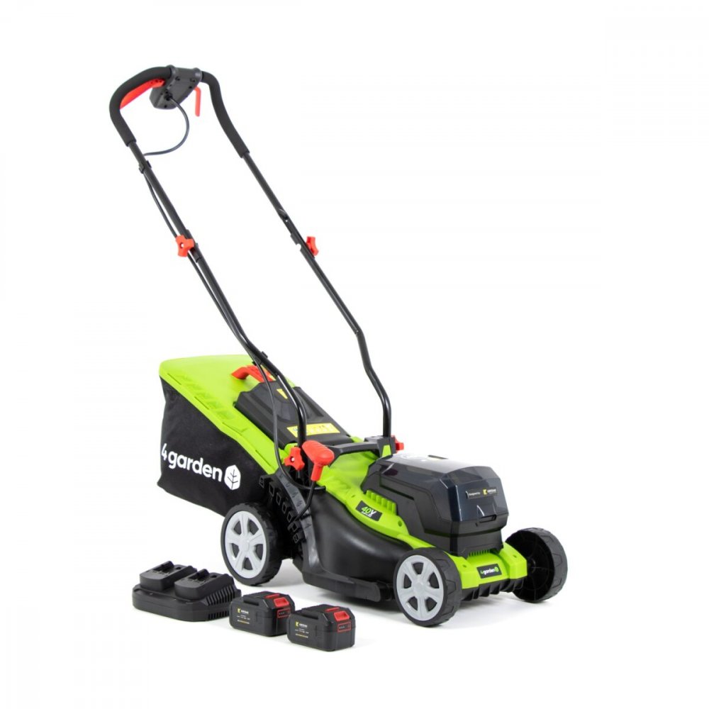 Levně 4GARDEN akumulátorová sekačka na trávu 34cm + 2x 20V baterie AM3422S